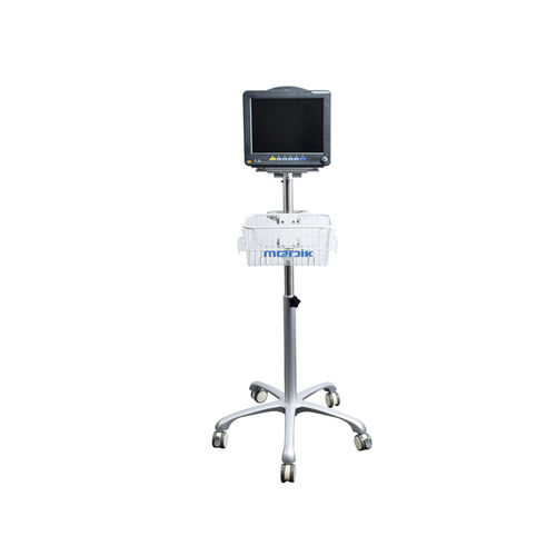 Медицинская тележка - MK-IS07 - Zhangjiagang Medi Medical Equipment - для монитора / многофункциональная / с корзиной