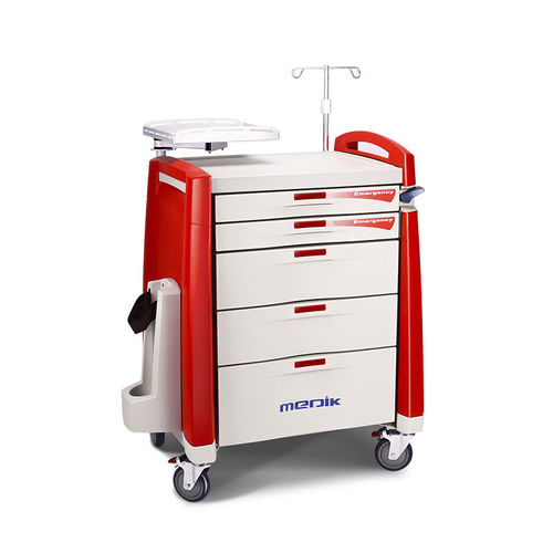 Медицинская тележка - MK-P01 - Zhangjiagang Medi Medical Equipment - для неотложной помощи / для медикамента / из алюминия