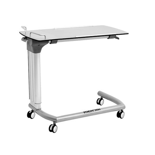 Прикроватный столик с регулируемой высотой - YA-T01 - Zhangjiagang Medi Medical Equipment - на роликах / наклонный / с пневматическим приводом