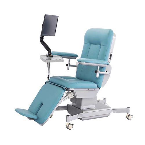 Электрическое кресло для химиотерапии - YA-DS-D03 - Zhangjiagang Medi Medical Equipment - 4 секции / с роликами / с регулируемой спинкой