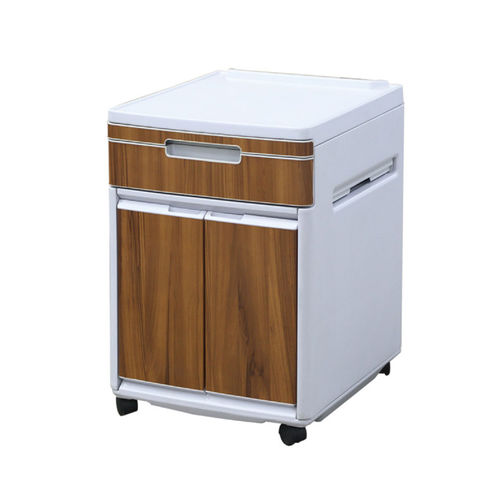 Прикроватный столик на роликах - YA-B04 - Zhangjiagang Medi Medical Equipment - с выдвижными ящиками