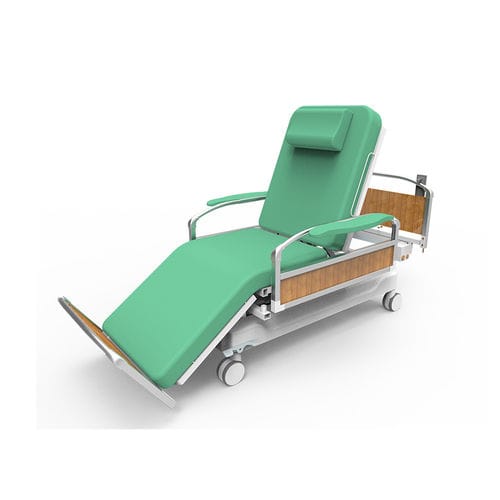 Электрическое кресло для гемодиализа - YA-DS-D08 - Zhangjiagang Medi Medical Equipment - 4 секции / на роликах / с регулируемой высотой