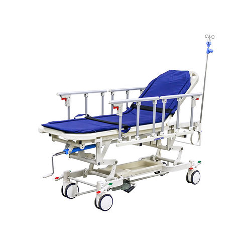 Тележка-каталка перекладчик пациента - YA-PS14 - Zhangjiagang Medi Medical Equipment - ручная / с регулируемой высотой / с регулируемой спинкой