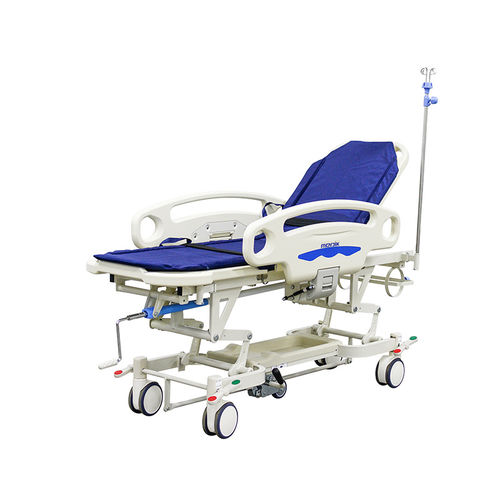 Транспортная тележка-каталка - YA-PS15 - Zhangjiagang Medi Medical Equipment - ручная / с регулируемой спинкой / 2 секции