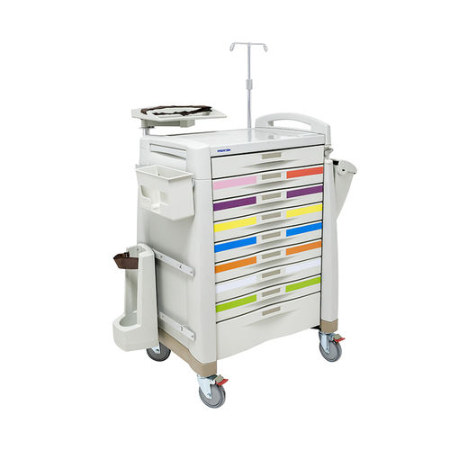 Тележка для неотложной помощи - MK-PK02 - Zhangjiagang Medi Medical Equipment - для дефибриллятора / для баллона с кислородом / из алюминия