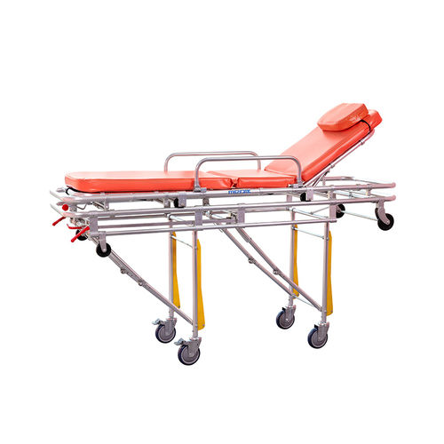 Транспортная тележка-каталка - YA-AS01 - Zhangjiagang Medi Medical Equipment - для машин скорой помощи / ручная / с регулируемой высотой