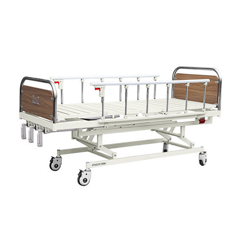 Кровать для больниц - YA-M3-2 - Zhangjiagang Medi Medical Equipment - механическая / с регулируемой высотой / на роликах