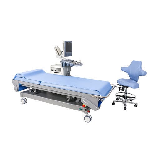 Диагностический стол для ультразвуковых исследований - YA-EC-U02 - Zhangjiagang Medi Medical Equipment - для взрослых / электрический / с регулируемой высотой