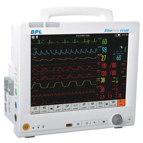 Компактный монитор пациента - ELITEVIEW EV100 - BPL Medical Technologies - на роликах / для ЭКГ / RESP