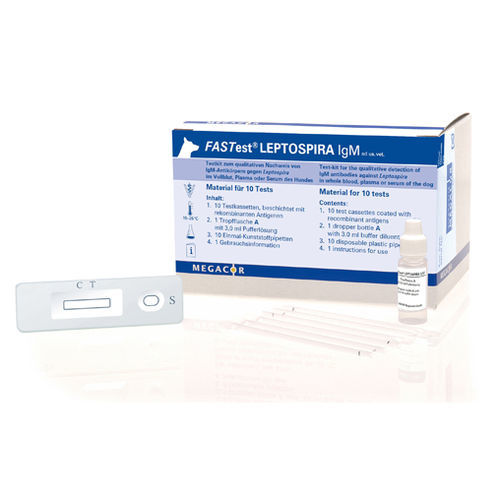 Экспресс-тест на лептоспироз - FASTest® LEPTOSPIRA - MEGACOR Diagnostik - устойчивости / для собак / иммуноглобулин M