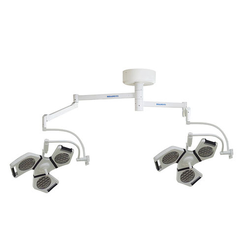 Потолочный хирургический светильник - YD02-LED3+3 - Shanghai Huifeng Medical Instrument - светодиодный / галогенный / 2 штатива