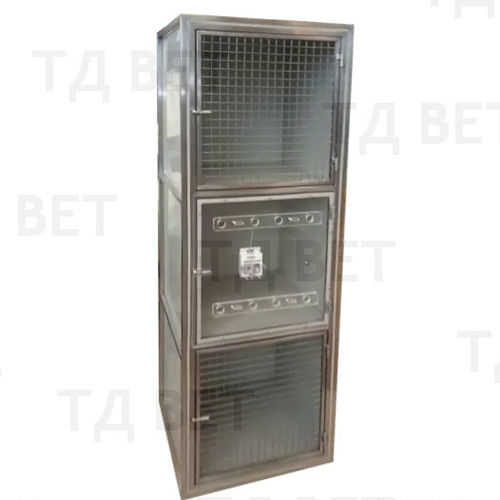 Ветеринарная клетка 3 отсека - 80378 - Vetbot - из нержавеющей стали