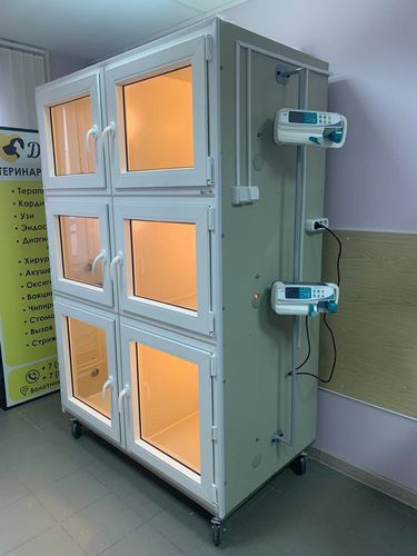 Изоляционная ветеринарная клетка - 80536 - Vetbot - модульная / 6 отсеков / на роликах