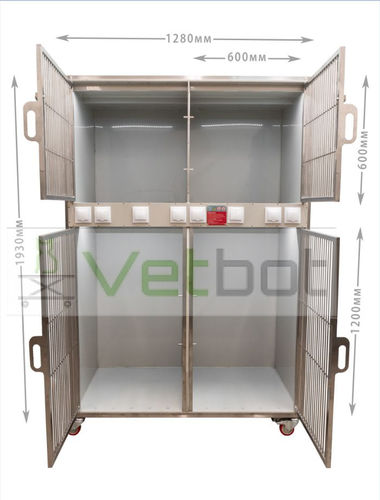 Ветеринарная клетка для кошек - VST-02  - Vetbot - для собак / модульная / из нержавеющей стали