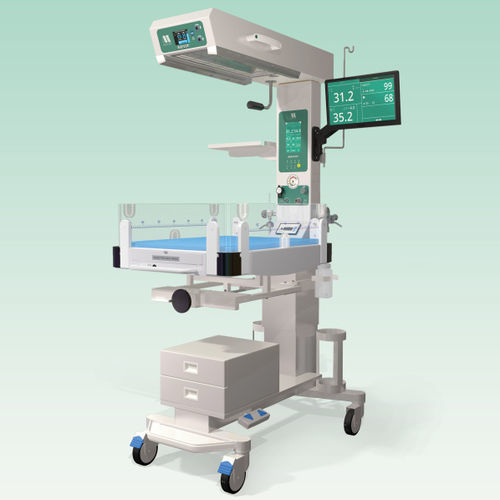 Неонатальное нагревательное устройство с вентилятором - BabyLife® BLR-2100A - MEDICOR Elektronika - с монитором / с весами / со встроенным ящиком
