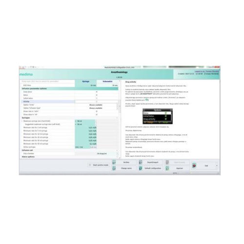 Модуль программного обеспечения управления перфузионным насосом - Configurator - Medima - медицинский / с данными из интернета