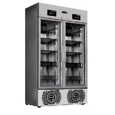 Морозильная камера для лаборатории -  M-COMBI 650 VP+VN  - unifrigor - в виде шкафа / 2 дверцы / со стеклянной дверью