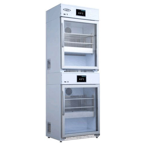 Морозильная камера для лаборатории - M-COMBI 280 VP+VN IoTty - unifrigor - в виде шкафа / 2 дверцы / со стеклянной дверью