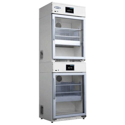 Медицинский холодильник - M-COMBI 280 VP+VP IoTty - unifrigor - в виде шкафа / 2 дверцы / со стеклянной дверью