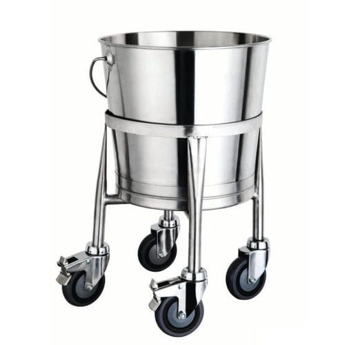 Подставка под медицинский лоток на колесиках - IMSST- BUCKET - IntraSpace - из нержавеющей стали