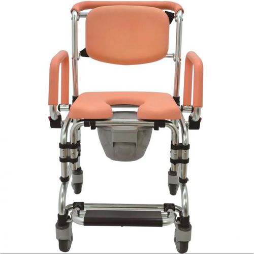 Стул для душа с подлокотниками - HT6129-OR - Forever Young Enterprise - со спинкой / мобильный / с отверстием для туалета