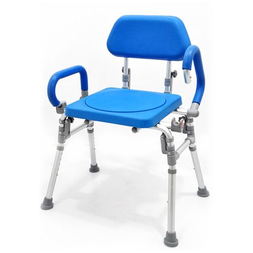 Стул для душа с подлокотниками - HS5180A-BL - Forever Young Enterprise - со спинкой / вращающийся