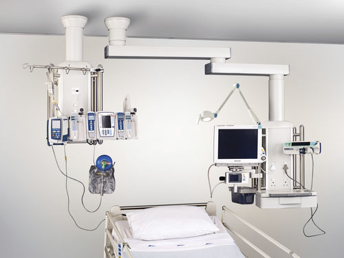 Потолочный медицинская консоль - HU5-FT2-01 - Hutz Medical - для интенсивной терапии / шарнирный