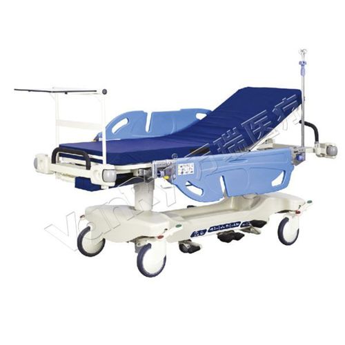 Транспортная тележка-каталка - E-3 - Hebei Vanry Medical Devices Co., Ltd. - ручная / с регулируемой высотой / 2 секции