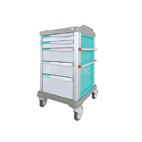 Медицинская тележка - PT40B5 - Caretek Medical - для медикамента / для распределения лекарств / 5 выдвижных ящиков