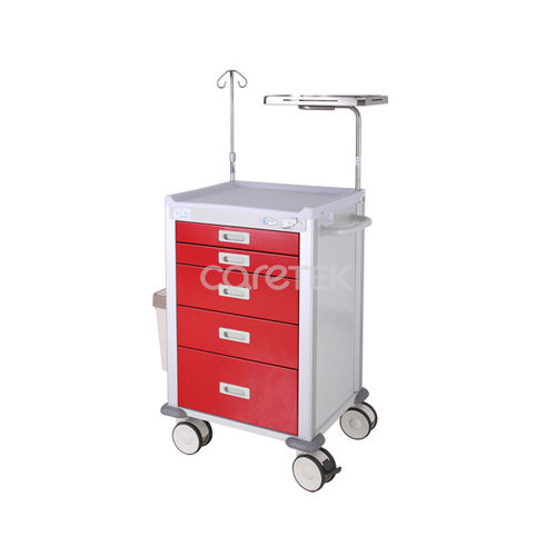 Медицинская тележка - CAE-005 - Caretek Medical - для медицинских приборов / для медицинского ухода / 5 выдвижных ящиков