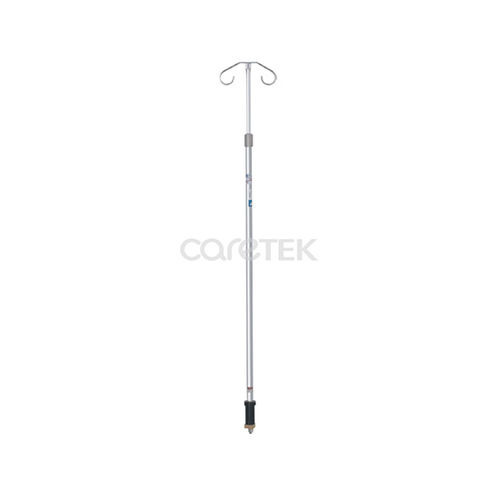 Стойка для сыворотки на рейке - IV110/IV112 - Caretek Medical - 2 крюка / из нержавеющей стали