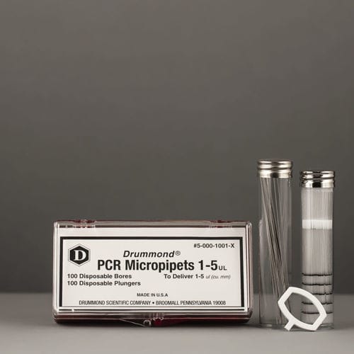 Микропипетка с прямым вытеснением - 5-000-1001-X - Drummond Scientific Company - простой канал / с фиксированным объемом / одноразовая