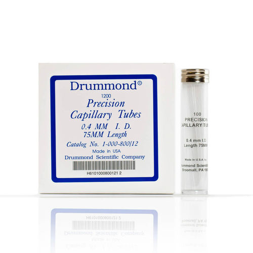 Лабораторная пробоотборная трубка - 1-000-800/12 - Drummond Scientific Company - цилиндрическая / для отбора проб / капиллярная
