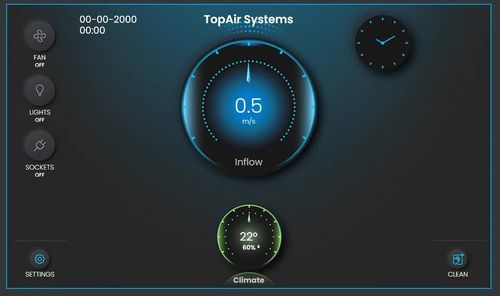 Устройство управления скорости воздуха - AIRFLOW ALARM - TopAir Systems, Inc. - для вытяжных колпаков / цифровое / с сенсорным экраном