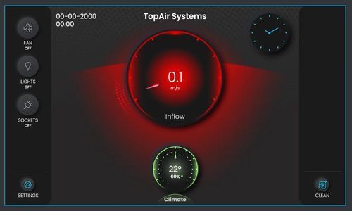 Устройство управления скорости воздуха - VAV-CI-4.3 - TopAir Systems, Inc. - для вытяжных колпаков / с сенсорным экраном