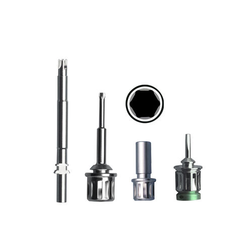 Направляющая стоматологическая отвертка - 0.8 - Shanghai LZQ Precision Tool - с защелкой / динамометрическая / шестиугольная