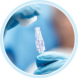 Соединитель для перфузии с гемостатическим клапаном - MicroClave® Clear - ICU Medical - прямой