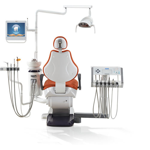 Стоматологическая установка с монитором - X5+ - Foshan Cingol Medical Instrument Co.,Ltd - с держателем инструментов / со светодиодной подсветкой