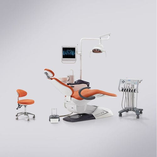 Стоматологическая установка с монитором - X5+ CART - Foshan Cingol Medical Instrument Co.,Ltd - с держателем инструментов / со светодиодной подсветкой