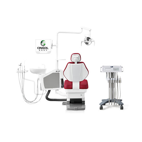 Стоматологическая установка с монитором - X3+ CART  - Foshan Cingol Medical Instrument Co.,Ltd - с держателем инструментов / со светодиодной подсветкой