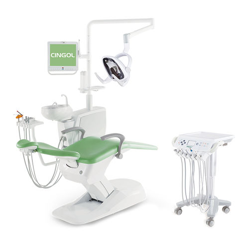 Стоматологическая установка с монитором - X1 Cart 2020 - Foshan Cingol Medical Instrument Co.,Ltd - с держателем инструментов / со светодиодной подсветкой