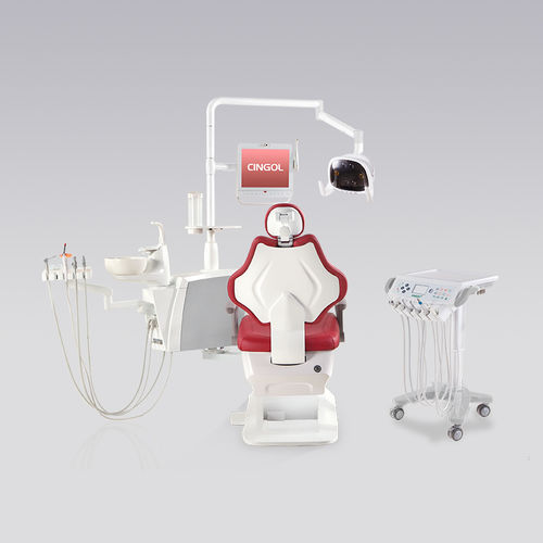 Стоматологическая установка с монитором - X3 Cart 2020 - Foshan Cingol Medical Instrument Co.,Ltd - с держателем инструментов / со светодиодной подсветкой