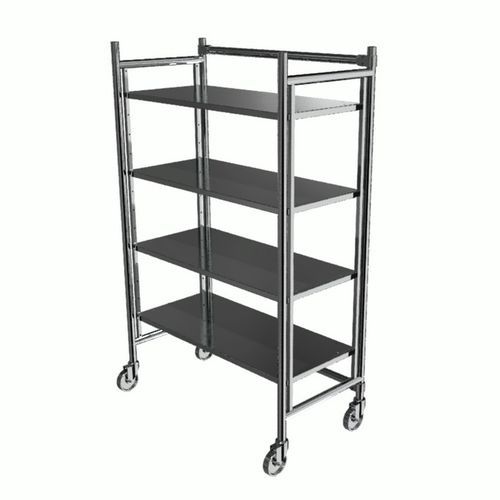Стеллаж 4 уровня - SU-1060-S-Casters - Palbam Class - переносной / из нержавеющей стали