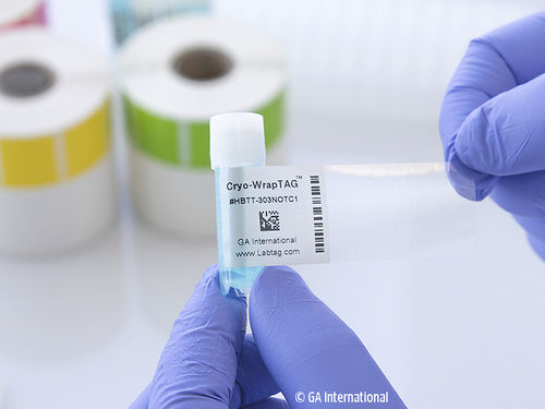 Этикетка для криогенных трубок - Cryo-WrapTAG™ - GA International - для микроцентрифужных пробирок / для флаконов / криогенная