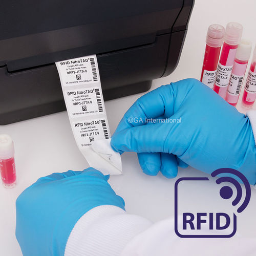 Этикетка для криогенных трубок - NitroTAG® - GA International - криогенная / RFID