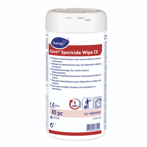 Очищающие салфетки для полов и поверхностей - Oxivir Sporicide Wipe - DIVERSEY - 80 штук