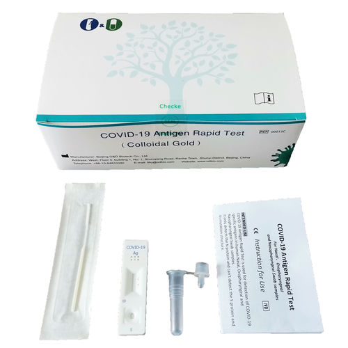 Набор для теста COVID-19 - 00013C - Beijing O&D Biotech Co., Ltd. - на антигены / SARS-COV-2 / назофарингеальный