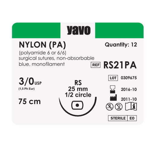 Шовный материал нерассасывающийся - Nylon - Przedsiębiorstwo YAVO - для общей хирургии / для офтальмологической хирургии / для пластической хирургии