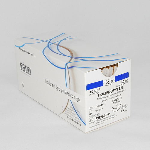 Шовный материал нерассасывающийся - Polypropylene  - Przedsiębiorstwo YAVO - для хирургической обработки ран / для пластической хирургии / для сердечно-сосудистой хирургии