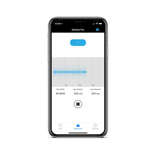 Приложение iOS для обмена информацией - Stethee Pro App - M3DICINE - для регистрации / для прослушивания / для смартфона